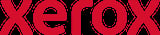 Xerox red logo on transparent background