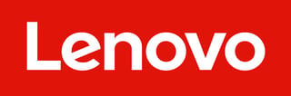 Lenovo logo on red background