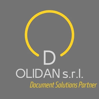 OLIDAN s.r.l. Document Solutions Partner logo with yellow circular design and letter D on gray background