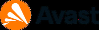 Avast logo with orange circular icon and blue text